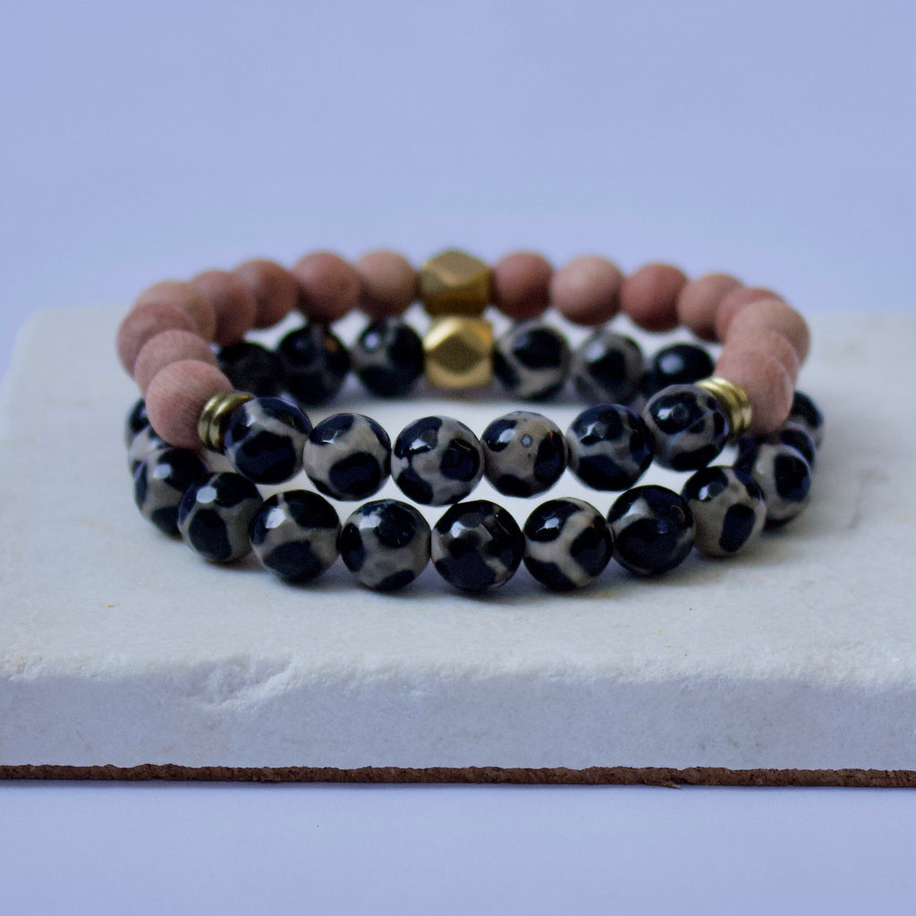 The Selene | Black Dzi Agate