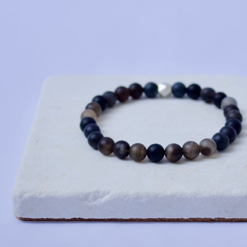 The Iris Mini | Black Druzy Agate