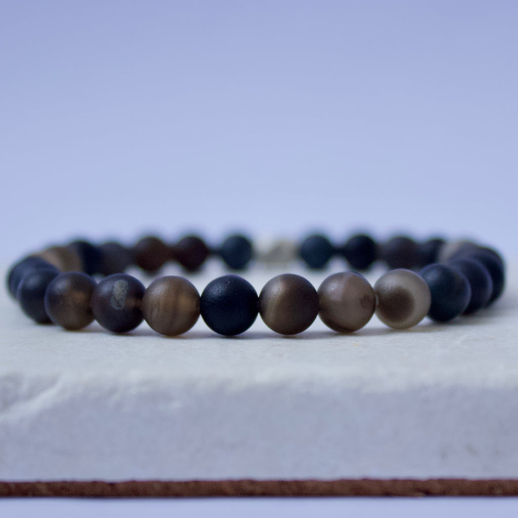 The Iris Mini | Black Druzy Agate