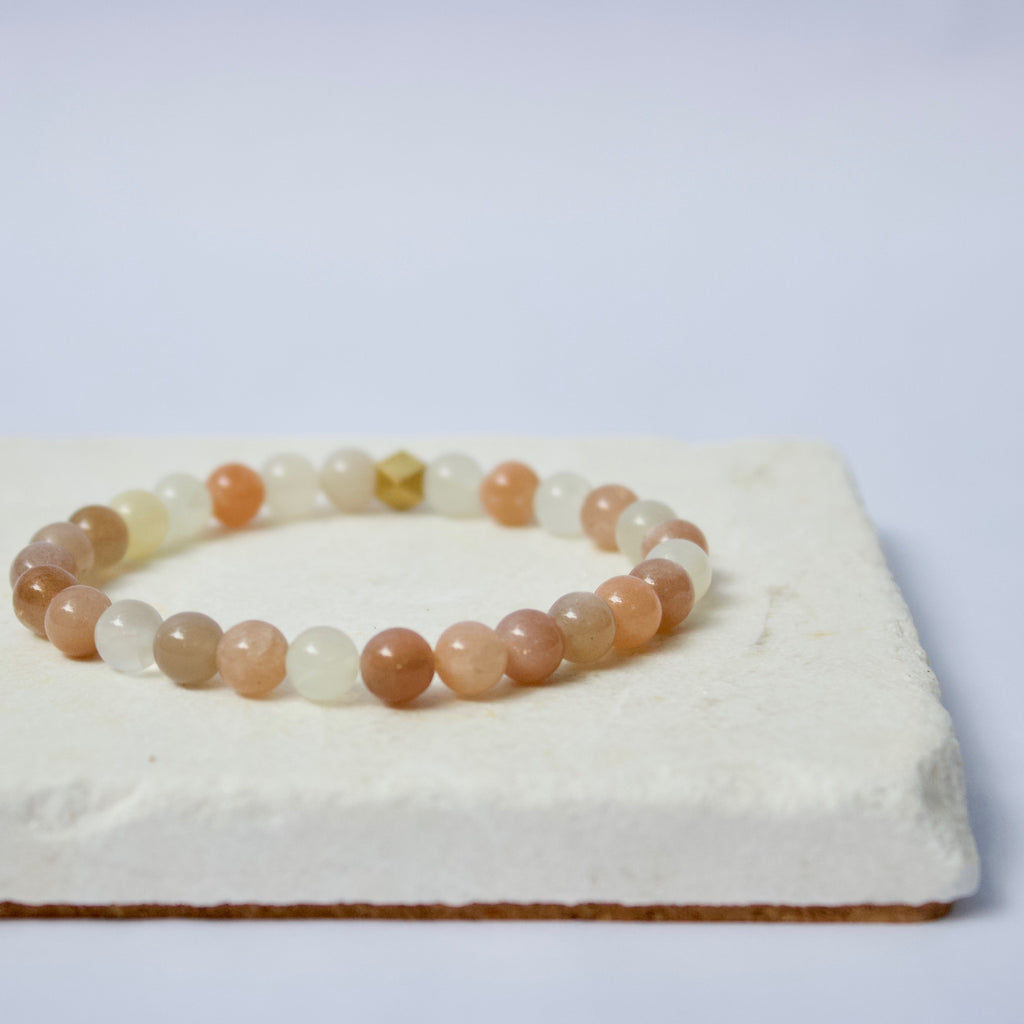 Multicolor Moonstone Gemstone Bracelet