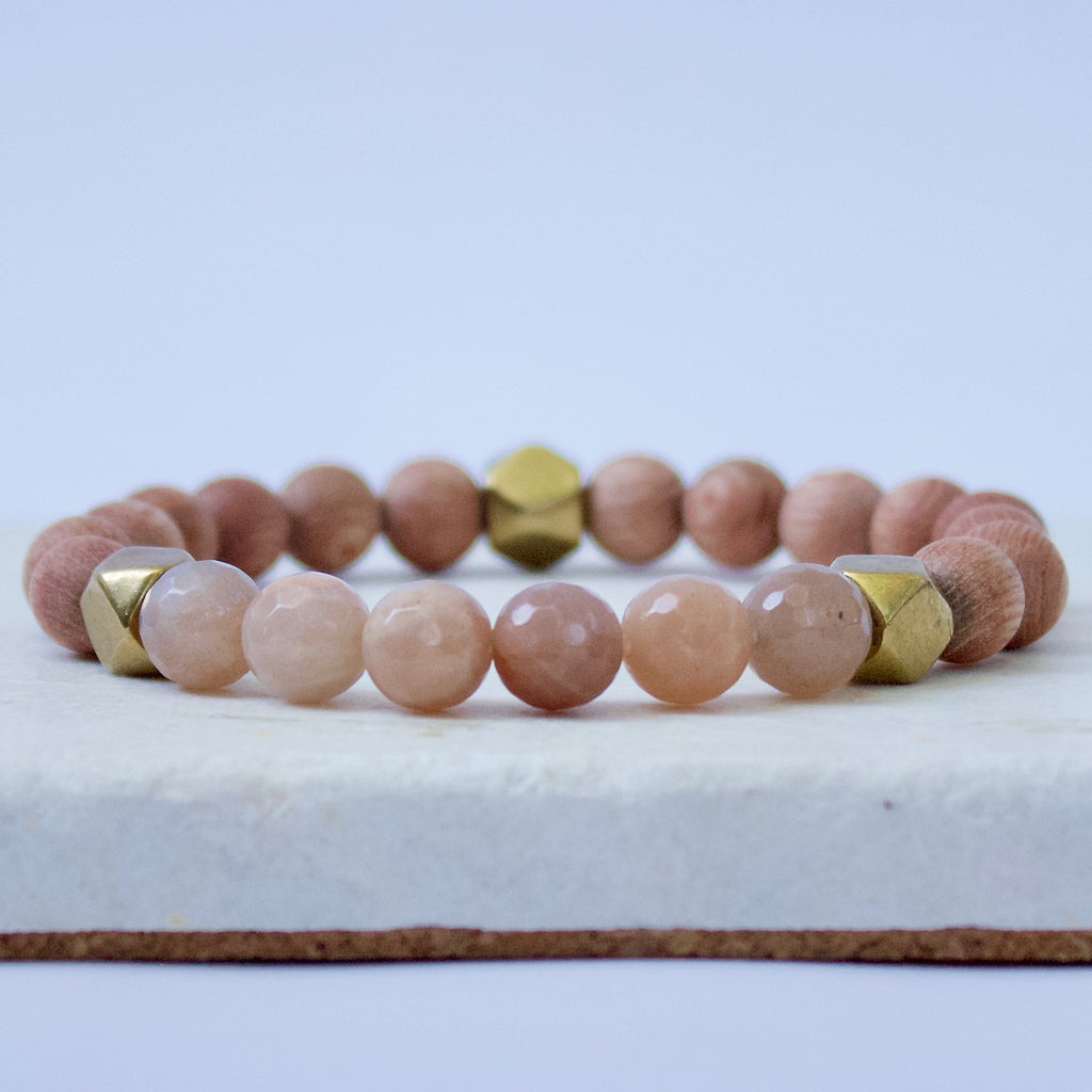 The Rhea | Faceted Sunstone