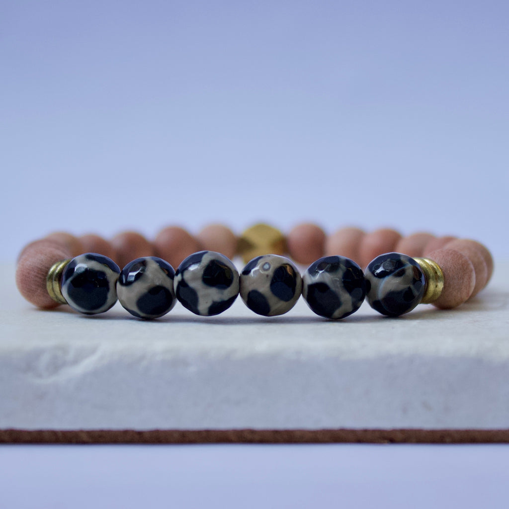 The Selene | Black Dzi Agate