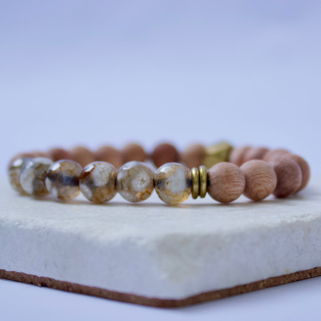 The Selene | Faceted Dzi Agate