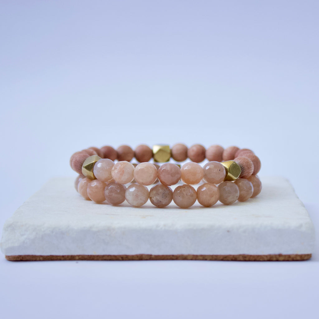 The Rhea | Faceted Sunstone