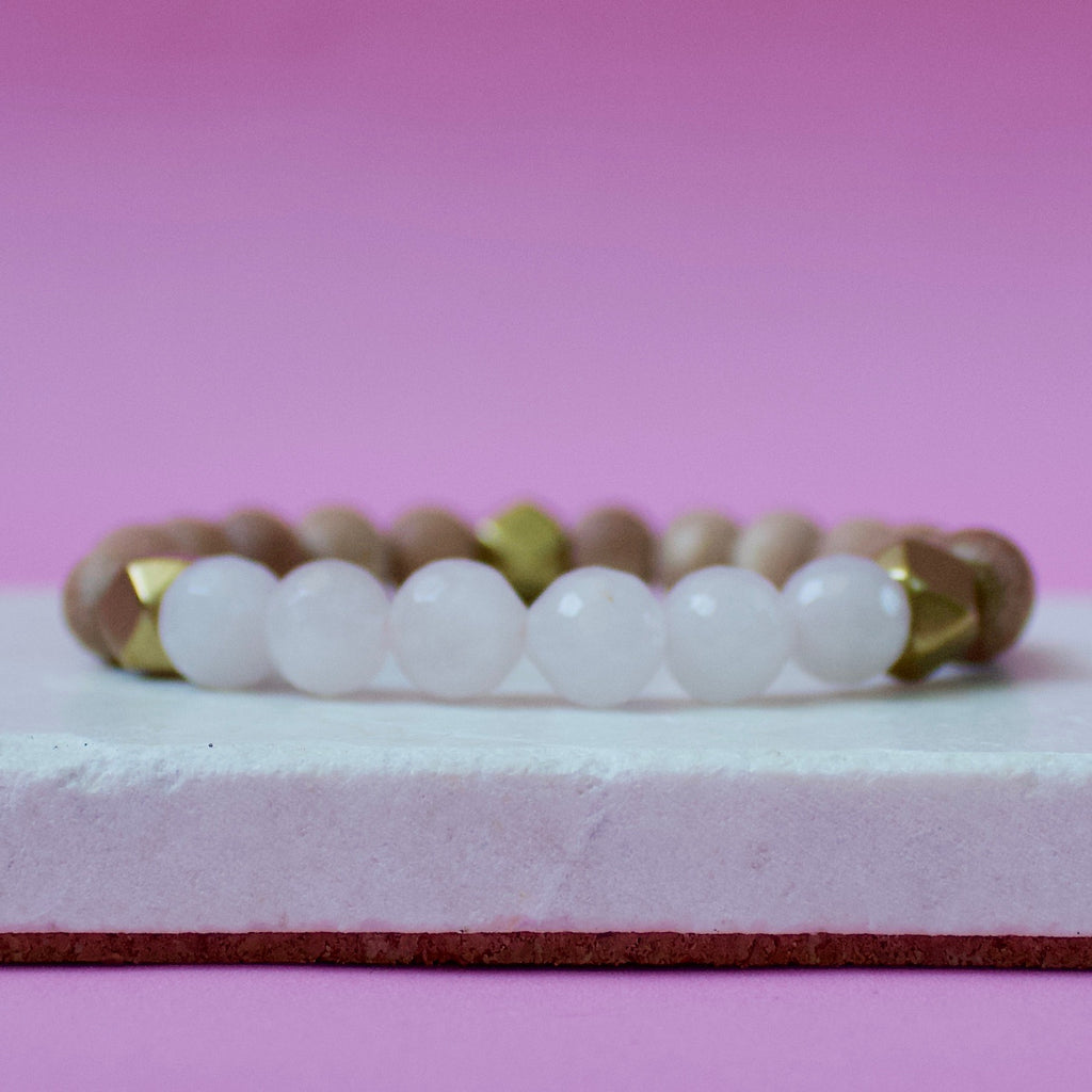 The Rhea | Faceted Rose Quartz