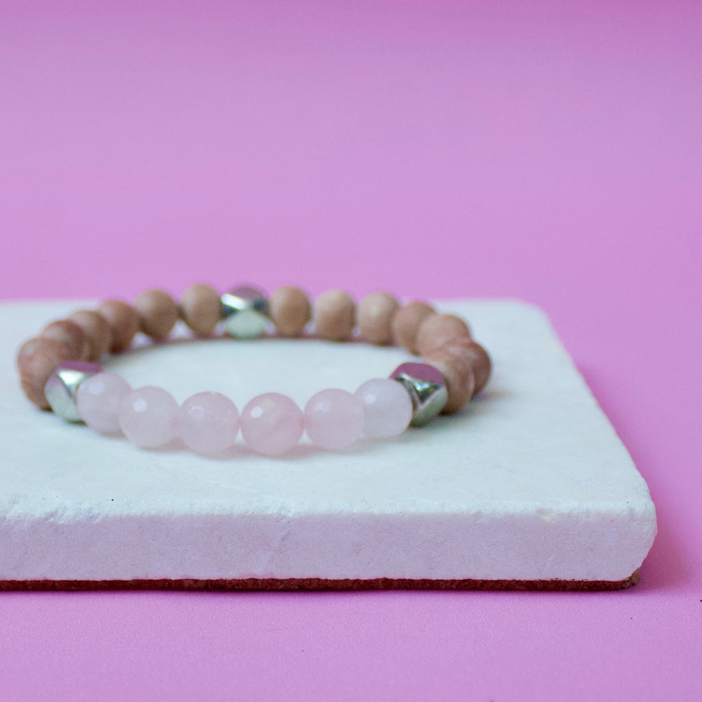 The Rhea | Faceted Rose Quartz